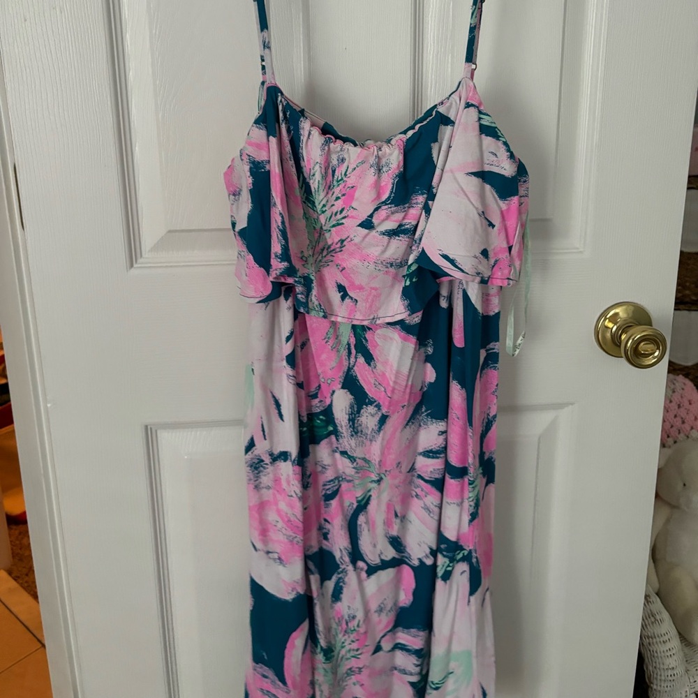 Lilly Pulitzer pink and green dress size large